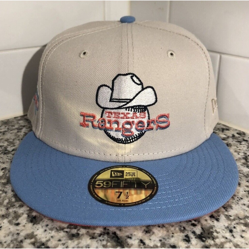 Texas Rangers New Era 59FIFTY 40th Anniversary Iced Lava Fitted Hat Size 7 1/2